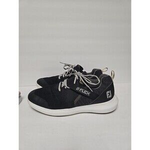 Footjoy Shoes Mens 9 Black FJ Flexx Spikeless Golf Cleats Sneakers Stretch 56103